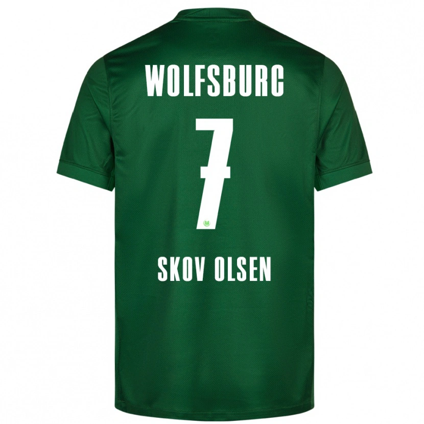 Danxen Men Andreas Skov Olsen #7 Green White Home Jersey 2025/26 T-Shirt