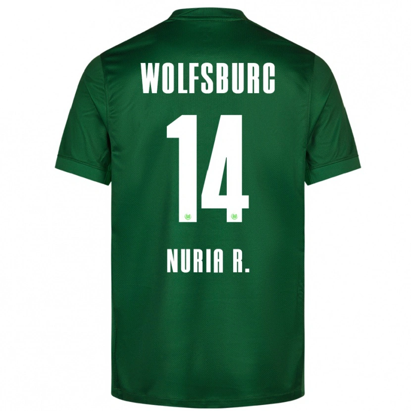 Danxen Men Nuria Rabano #14 Green White Home Jersey 2025/26 T-Shirt