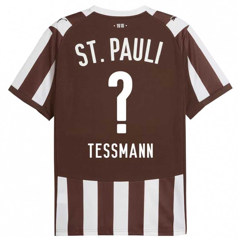 Danxen Men Niklas Teßmann #0 Coffee White Home Jersey 2025/26 T-Shirt