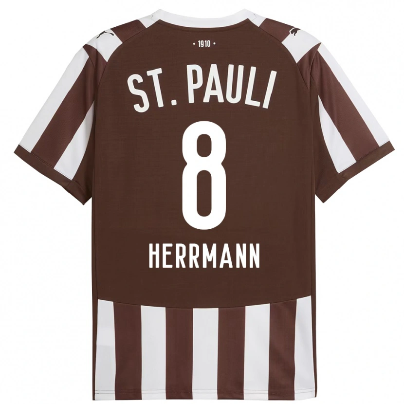 Danxen Men Max Herrmann #8 Coffee White Home Jersey 2025/26 T-Shirt