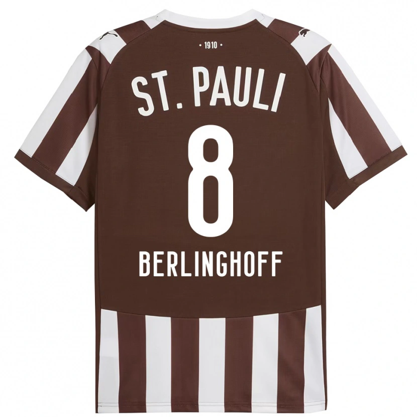 Danxen Men Marlene Berlinghoff #8 Coffee White Home Jersey 2025/26 T-Shirt