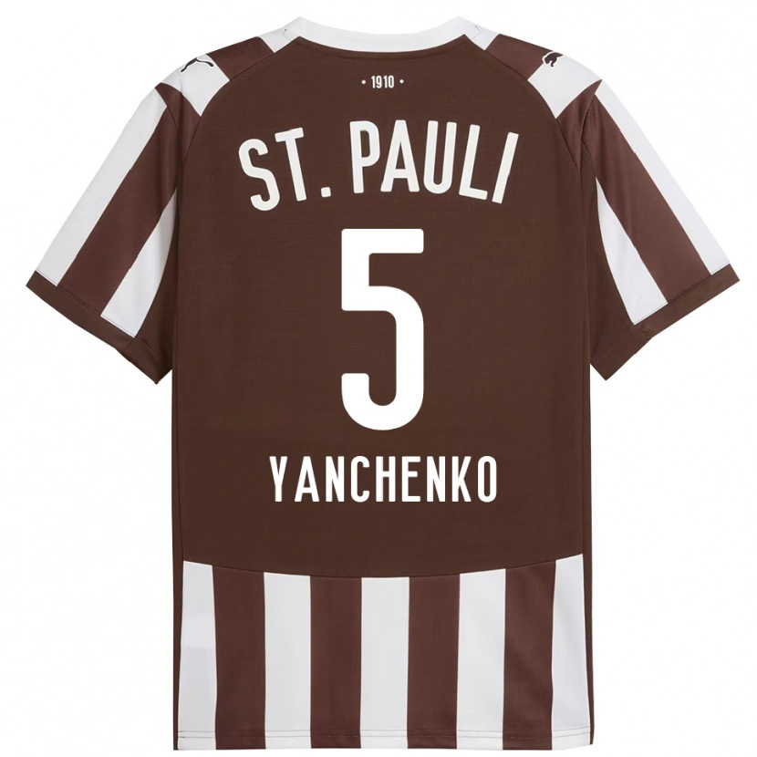 Danxen Men Alla Yanchenko #5 Coffee White Home Jersey 2025/26 T-Shirt