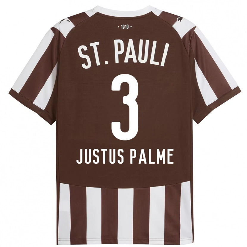 Danxen Men Johannes Justus Palme #3 Coffee White Home Jersey 2025/26 T-Shirt
