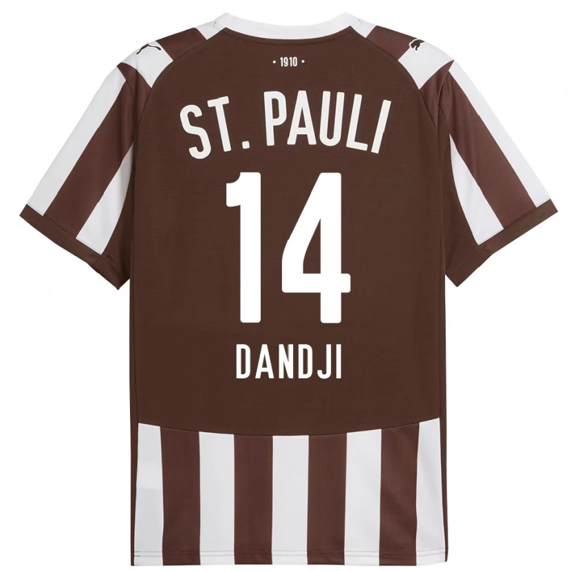Danxen Men Kemi Dandji #14 Coffee White Home Jersey 2025/26 T-Shirt