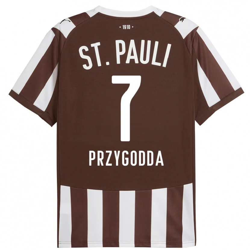 Danxen Men Claudio Fabrizio Gonzalez Przygodda #7 Coffee White Home Jersey 2025/26 T-Shirt