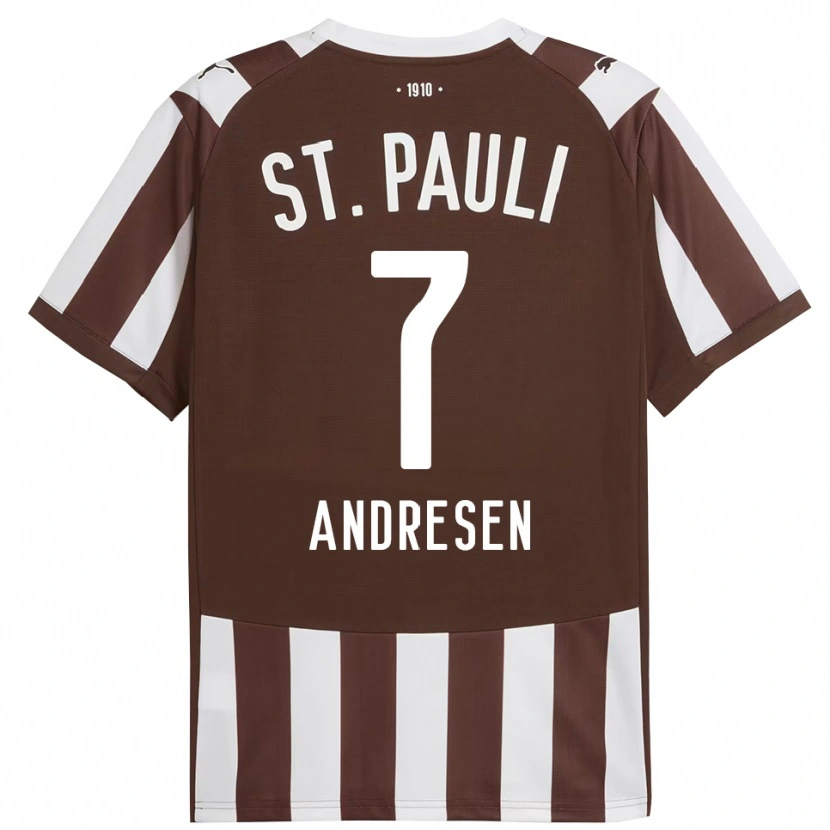Danxen Men Jan Andresen #7 Coffee White Home Jersey 2025/26 T-Shirt