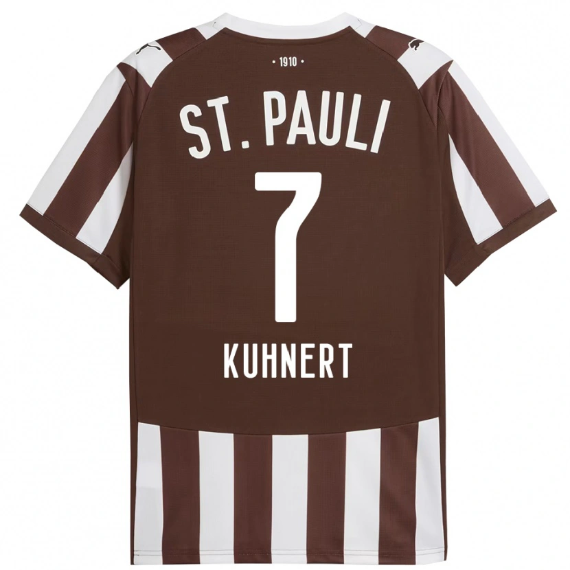 Danxen Men Carlotta Kuhnert #7 Coffee White Home Jersey 2025/26 T-Shirt