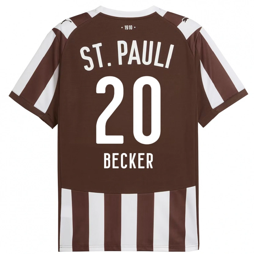 Danxen Men Jesper Becker #20 Coffee White Home Jersey 2025/26 T-Shirt