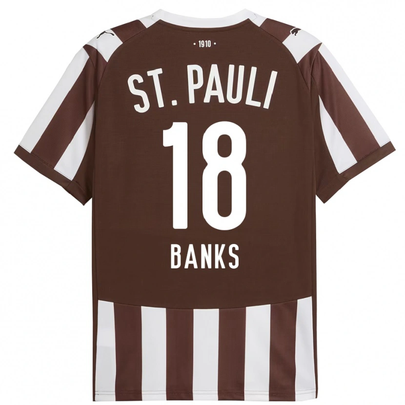 Danxen Men Scott Banks #18 Coffee White Home Jersey 2025/26 T-Shirt