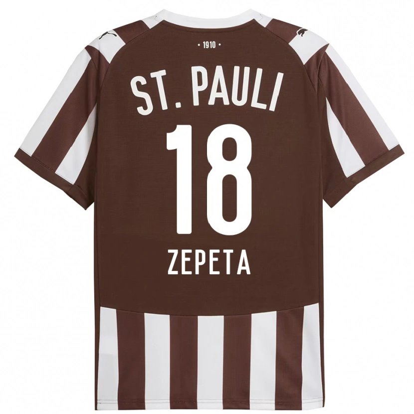 Danxen Men Atakan Zepeta #18 Coffee White Home Jersey 2025/26 T-Shirt