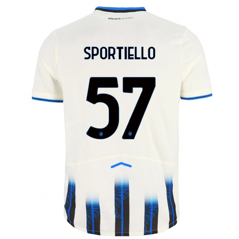Danxen Men Marco Sportiello #57 White Blue Away Jersey 2025/26 T-Shirt
