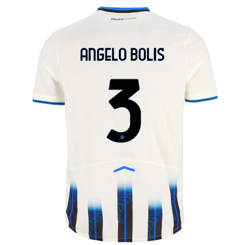 Danxen Men Tommaso Angelo Bolis #3 White Blue Away Jersey 2025/26 T-Shirt