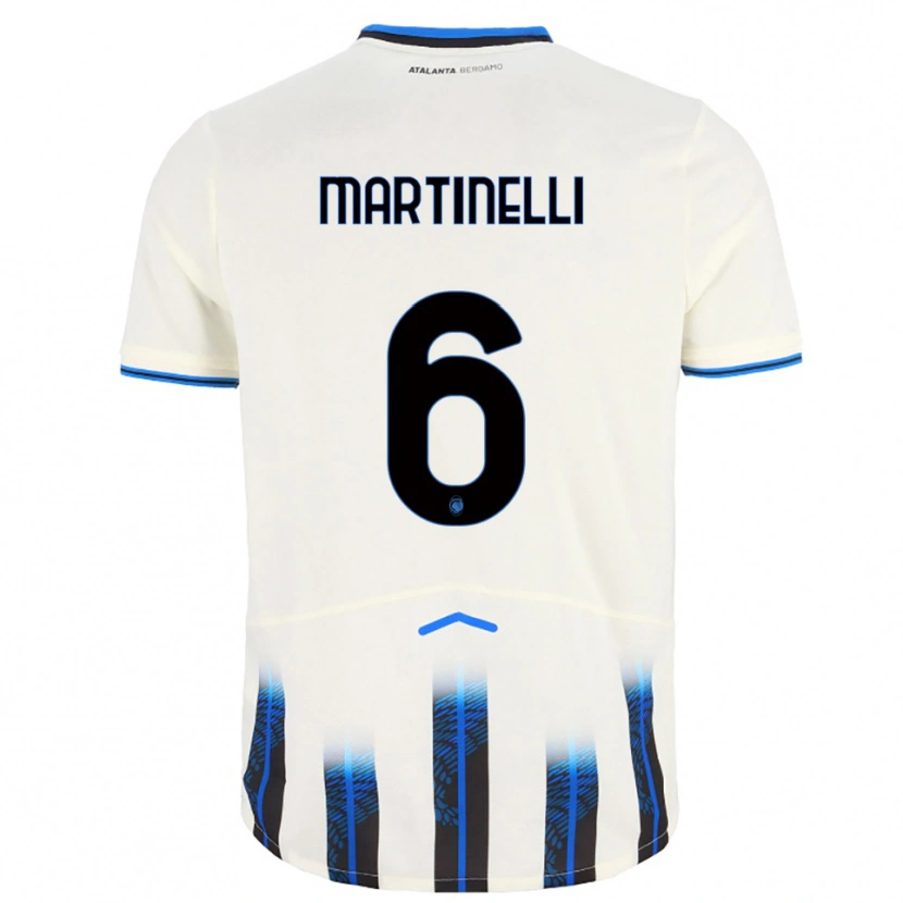 Danxen Men Gabriel Martinelli #6 White Blue Away Jersey 2025/26 T-Shirt