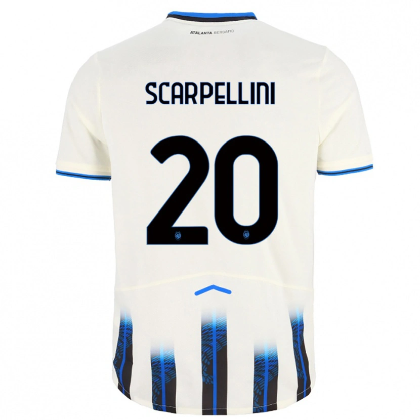 Danxen Men Andrea Scarpellini #20 White Blue Away Jersey 2025/26 T-Shirt