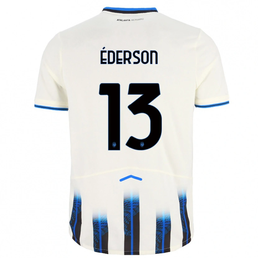 Danxen Men Éderson #13 White Blue Away Jersey 2025/26 T-Shirt