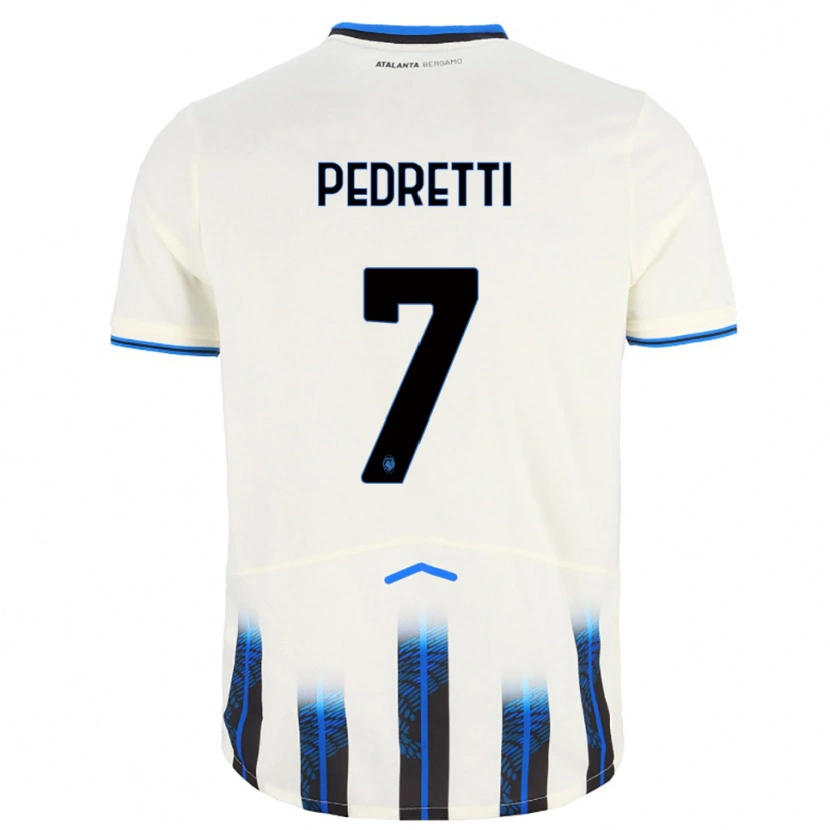 Danxen Men Mattia Pedretti #7 White Blue Away Jersey 2025/26 T-Shirt
