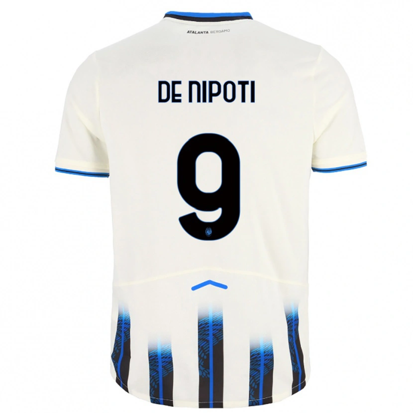 Danxen Men Tommaso De Nipoti #9 White Blue Away Jersey 2025/26 T-Shirt