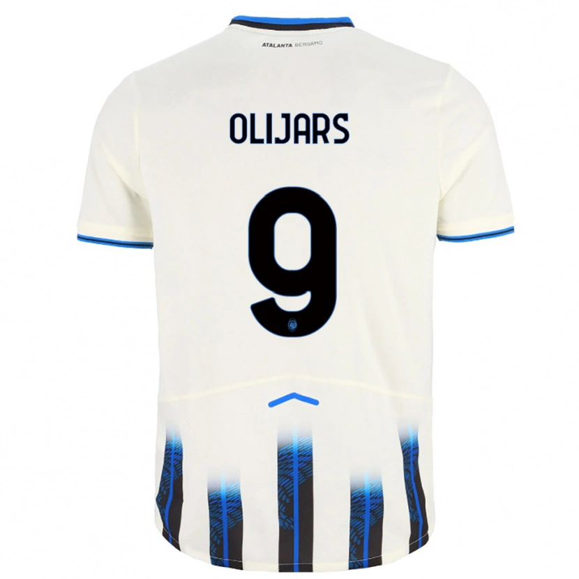 Danxen Men Jegors Olijars #9 White Blue Away Jersey 2025/26 T-Shirt