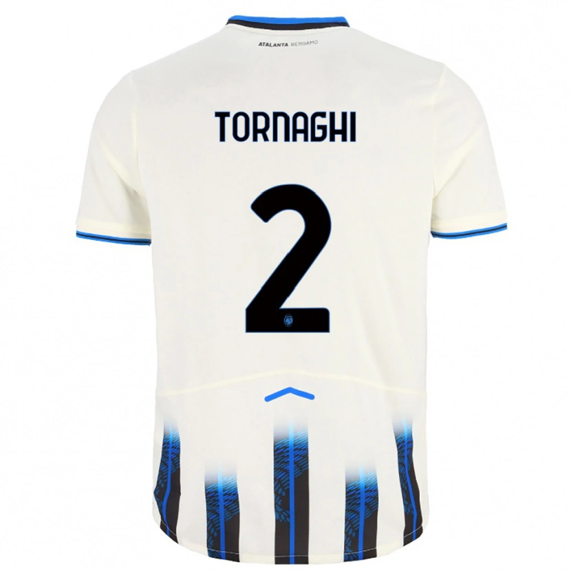 Danxen Men Pietro Tornaghi #2 White Blue Away Jersey 2025/26 T-Shirt