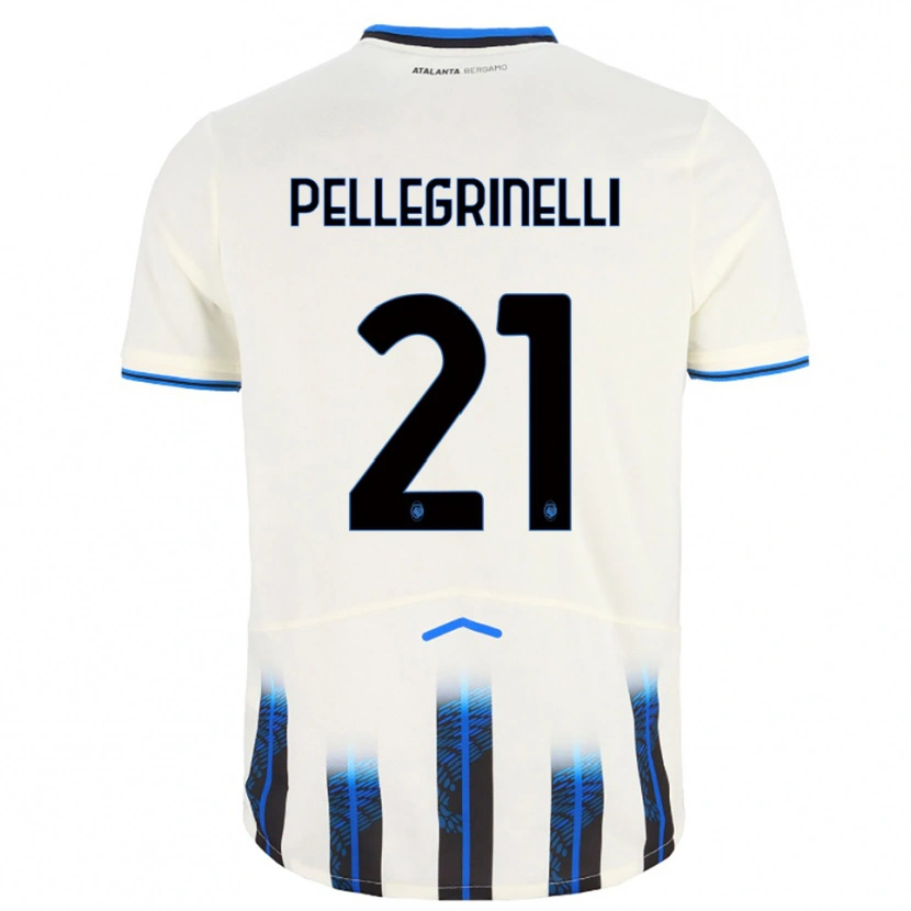 Danxen Men Giorgia Pellegrinelli #21 White Blue Away Jersey 2025/26 T-Shirt