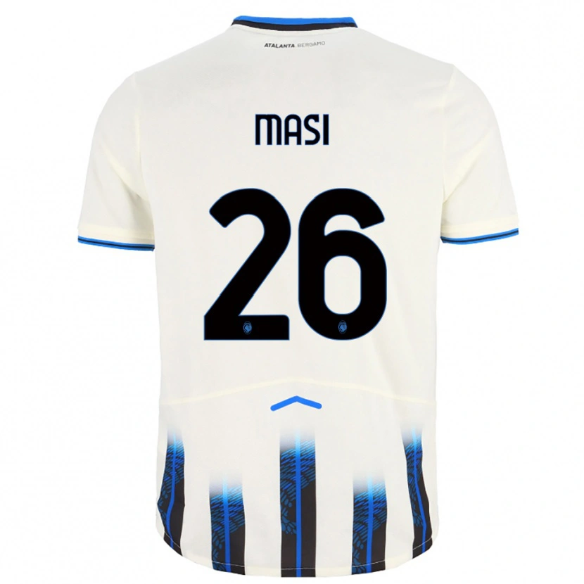 Danxen Men Alberto Masi #26 White Blue Away Jersey 2025/26 T-Shirt