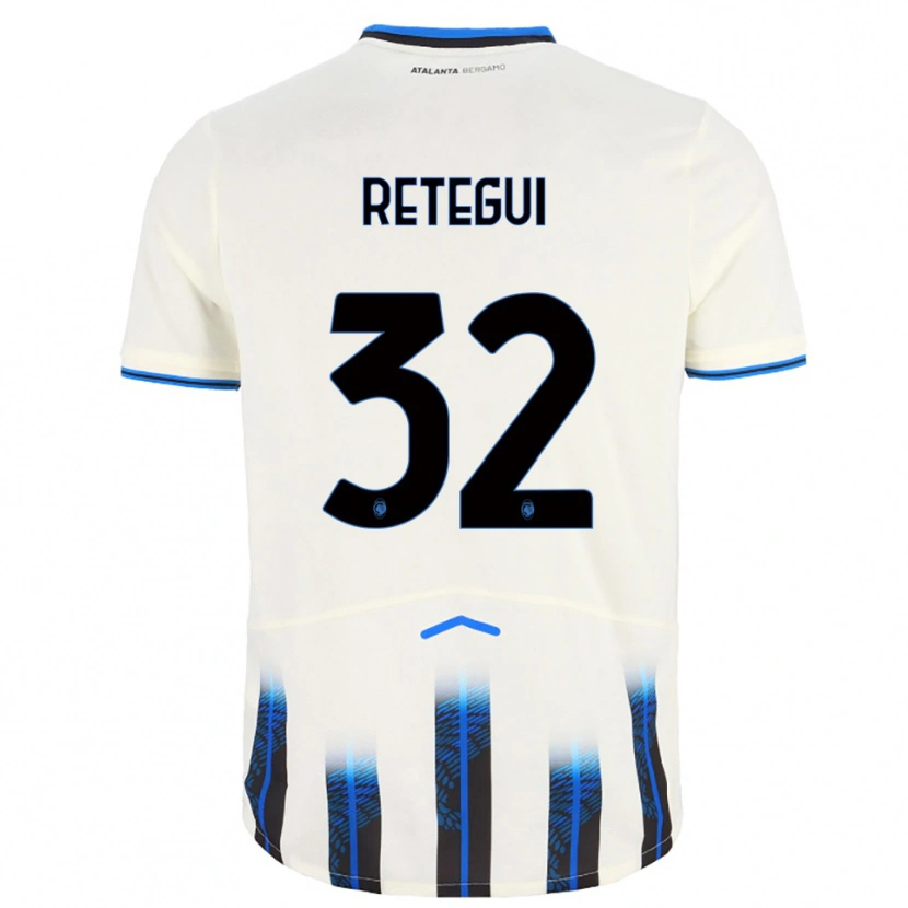 Danxen Men Mateo Retegui #32 White Blue Away Jersey 2025/26 T-Shirt