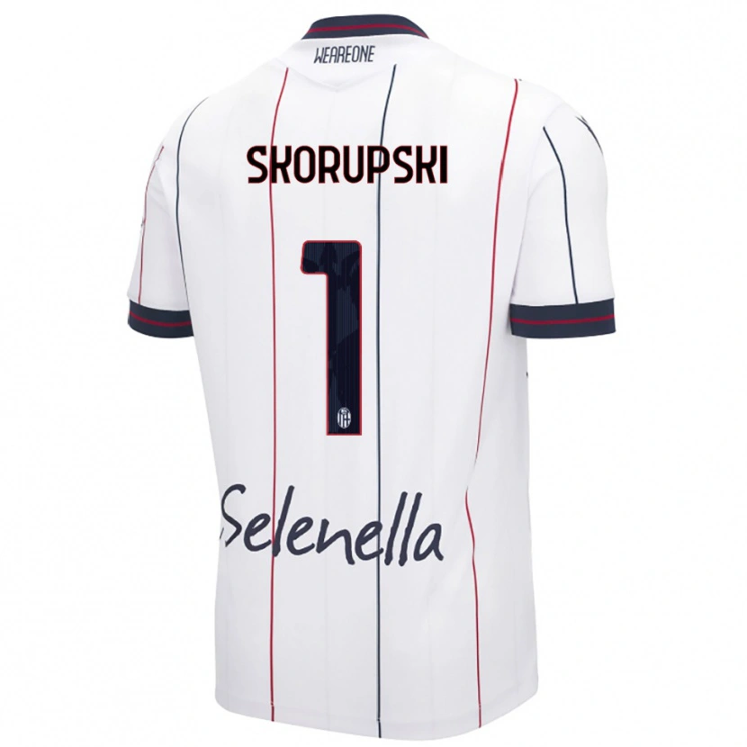 Danxen Men Lukasz Skorupski #1 White Royal Blue Away Jersey 2025/26 T-Shirt