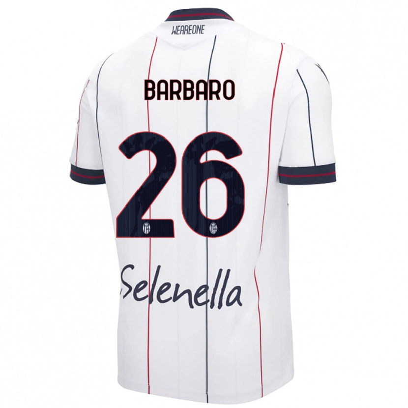 Danxen Men Elia Barbaro #26 White Royal Blue Away Jersey 2025/26 T-Shirt