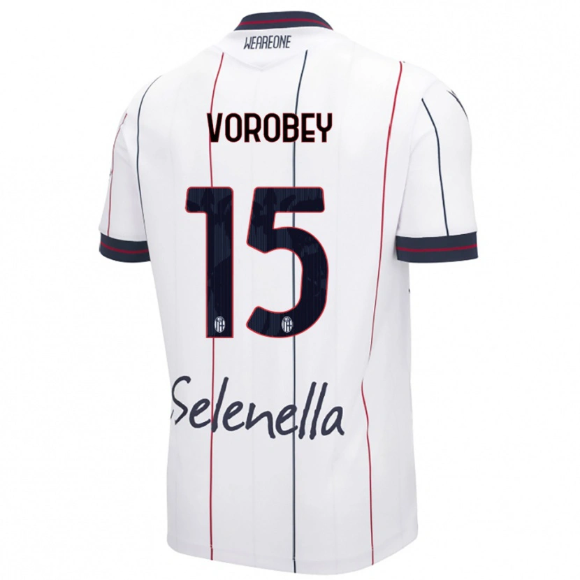 Danxen Men Maksym Vorobey #15 White Royal Blue Away Jersey 2025/26 T-Shirt