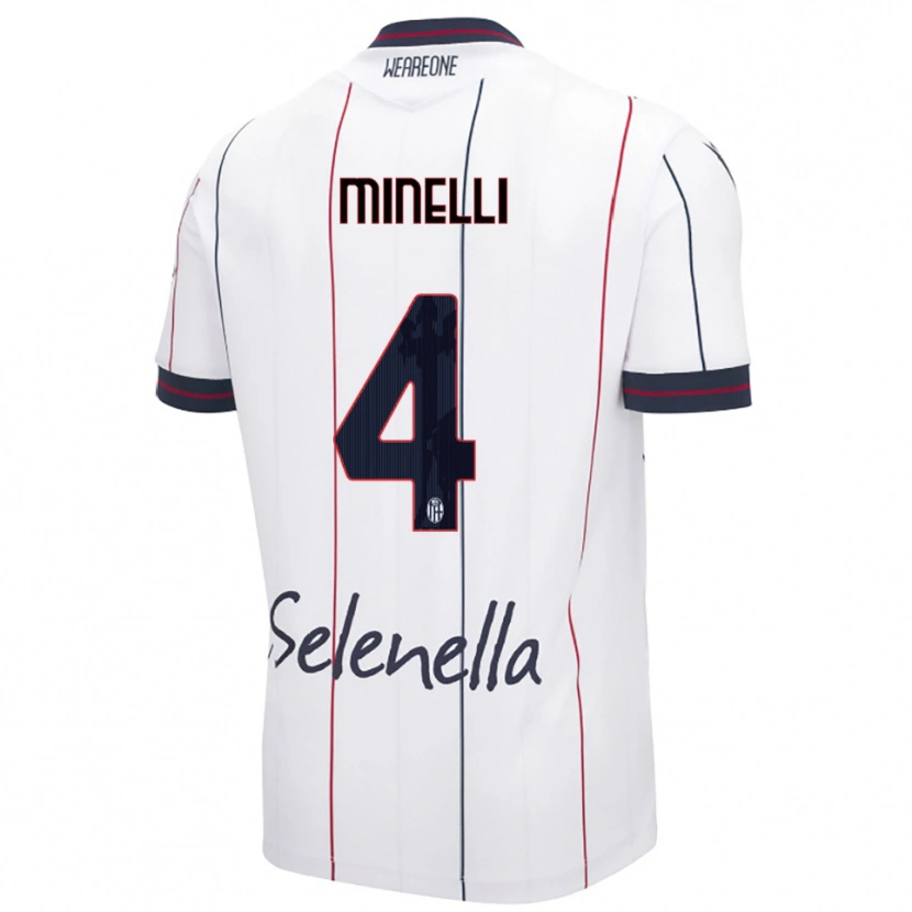 Danxen Men Leo Minelli #4 White Royal Blue Away Jersey 2025/26 T-Shirt