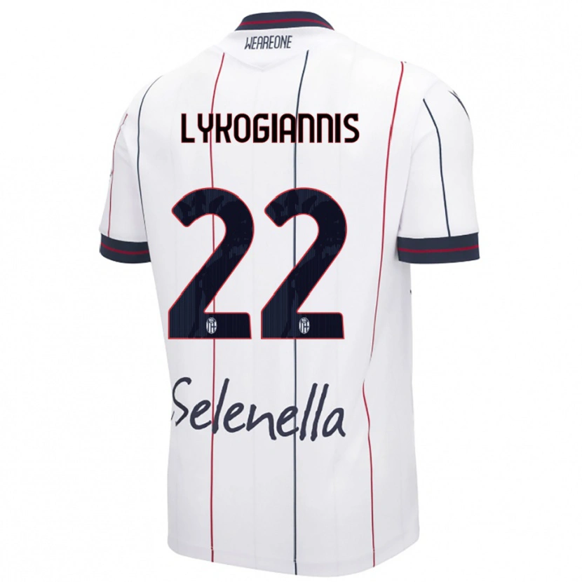 Danxen Men Charalampos Lykogiannis #22 White Royal Blue Away Jersey 2025/26 T-Shirt