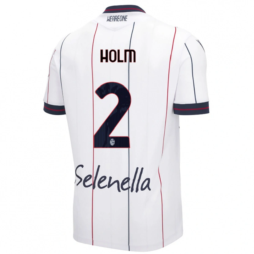 Danxen Men Emil Holm #2 White Royal Blue Away Jersey 2025/26 T-Shirt