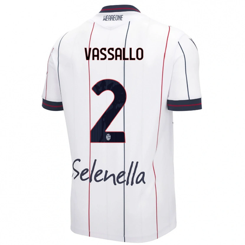 Danxen Men Giacomo Vassallo #2 White Royal Blue Away Jersey 2025/26 T-Shirt
