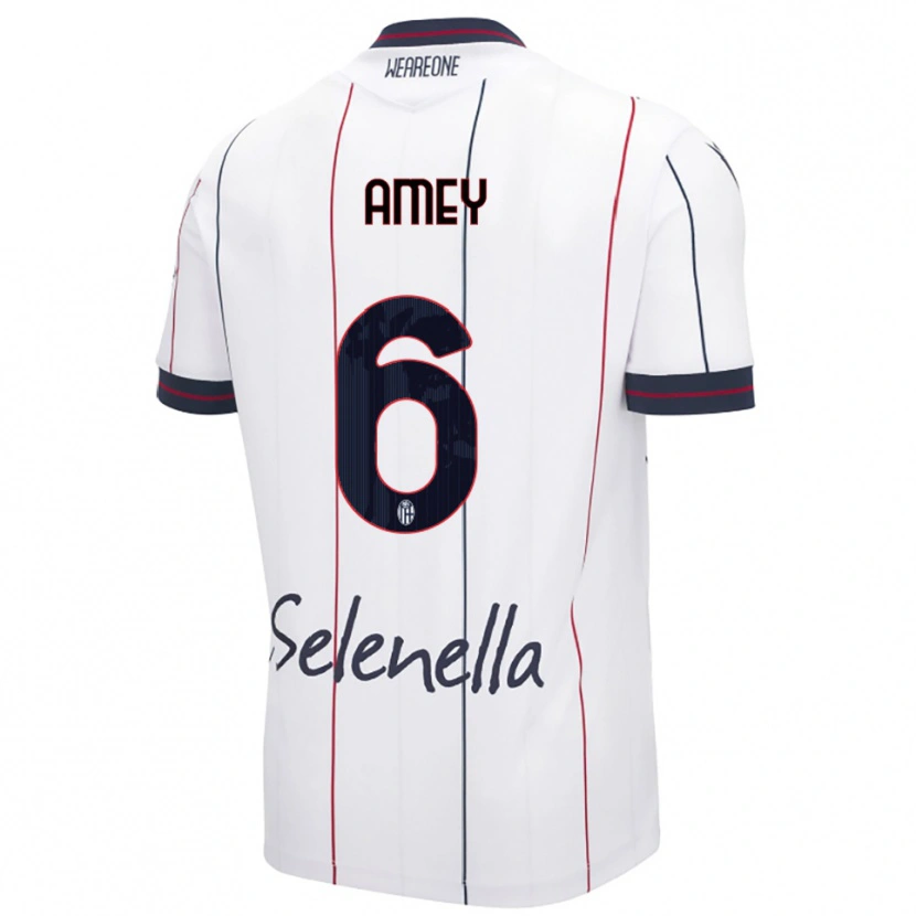 Danxen Men Wisdom Amey #6 White Royal Blue Away Jersey 2025/26 T-Shirt