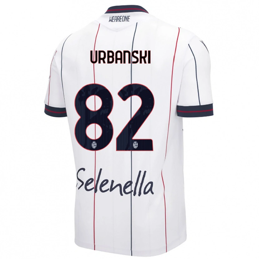 Danxen Men Kacper Urbanski #82 White Royal Blue Away Jersey 2025/26 T-Shirt