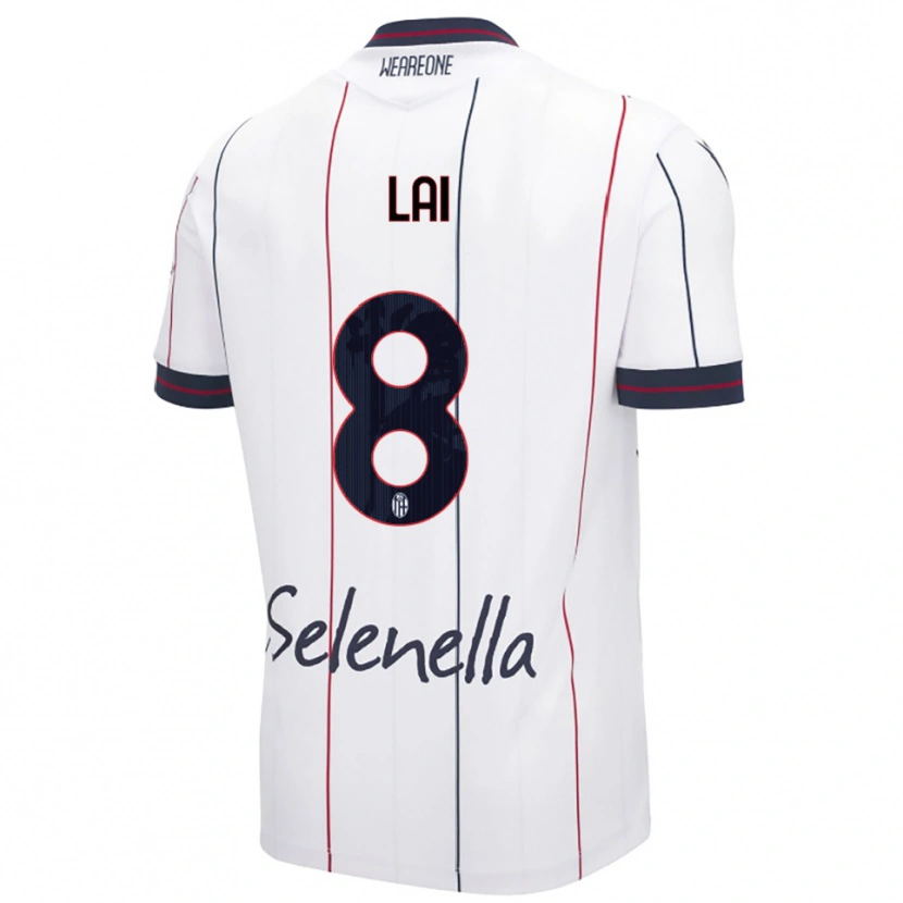 Danxen Men Luca Lai #8 White Royal Blue Away Jersey 2025/26 T-Shirt