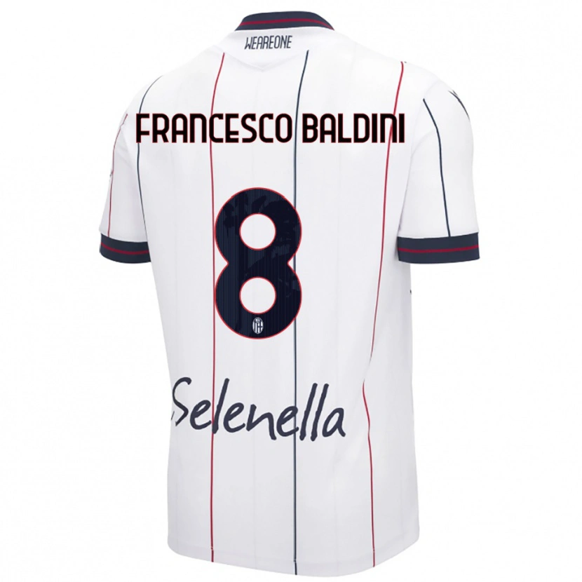 Danxen Men Giovanni Francesco Baldini #8 White Royal Blue Away Jersey 2025/26 T-Shirt
