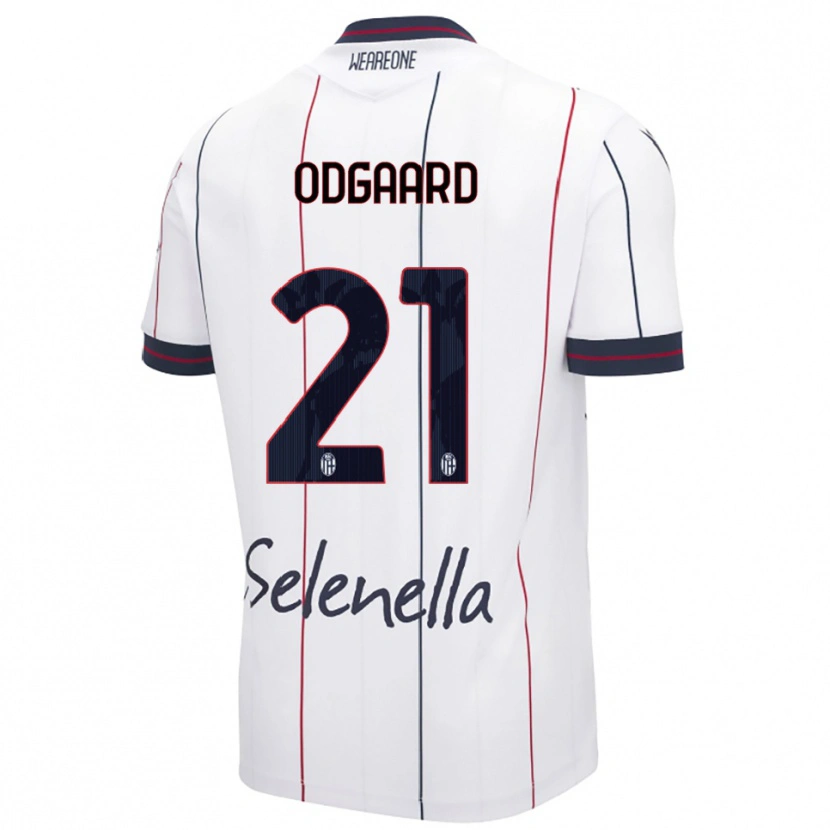 Danxen Men Jens Odgaard #21 White Royal Blue Away Jersey 2025/26 T-Shirt