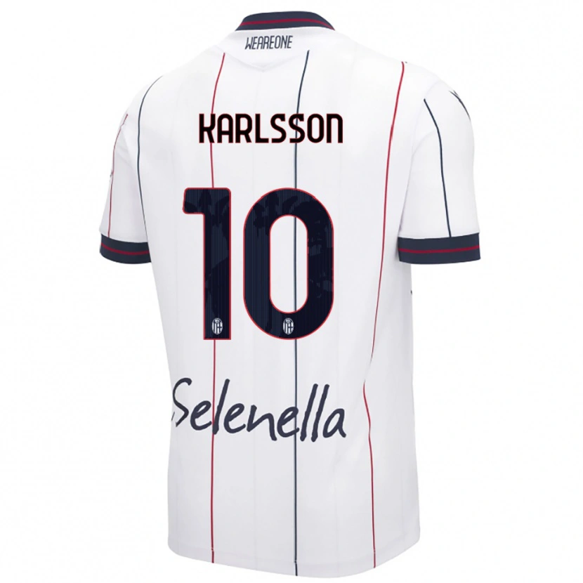 Danxen Men Jesper Karlsson #10 White Royal Blue Away Jersey 2025/26 T-Shirt