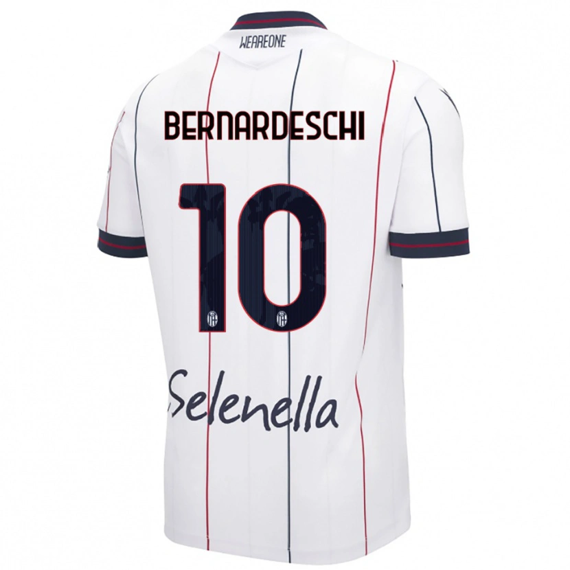 Danxen Men Federico Bernardeschi #10 White Royal Blue Away Jersey 2025/26 T-Shirt