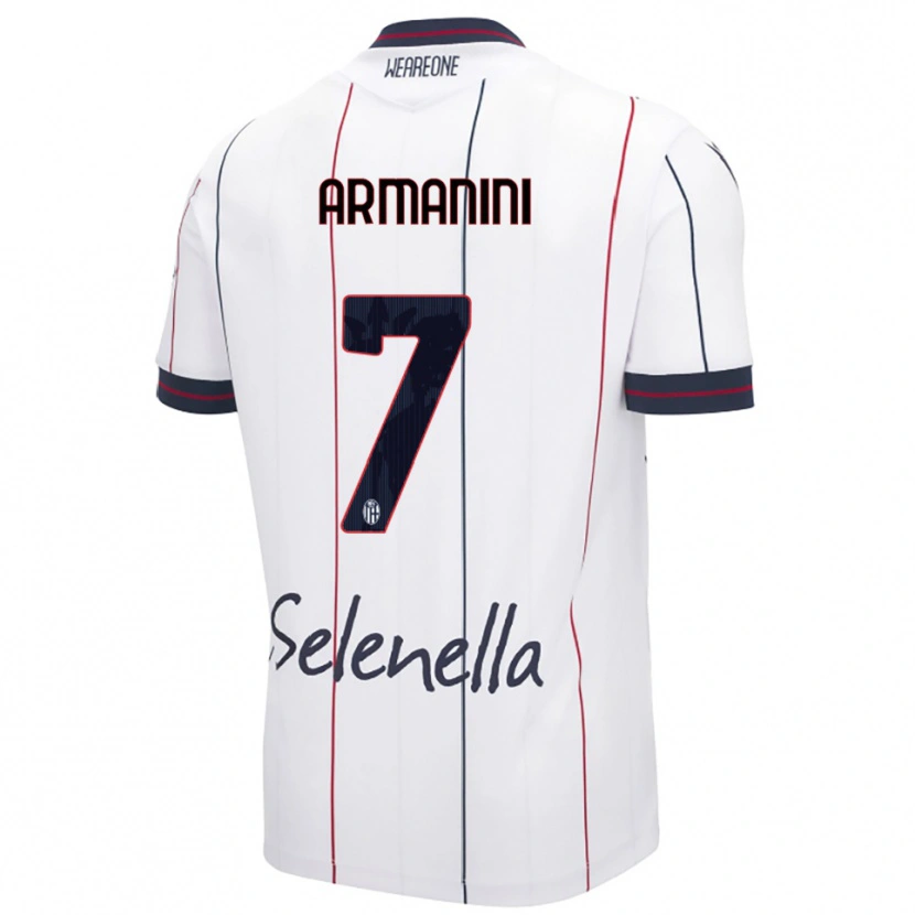 Danxen Men Filippo Armanini #7 White Royal Blue Away Jersey 2025/26 T-Shirt