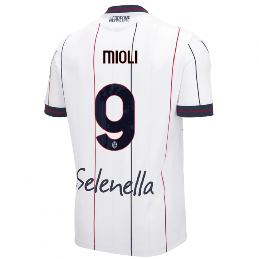 Danxen Men Mattia Mioli #9 White Royal Blue Away Jersey 2025/26 T-Shirt