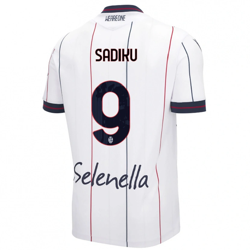 Danxen Men Bamir Sadiku #9 White Royal Blue Away Jersey 2025/26 T-Shirt