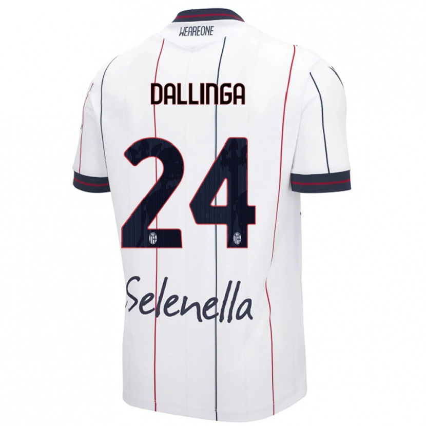 Danxen Men Thijs Dallinga #24 White Royal Blue Away Jersey 2025/26 T-Shirt