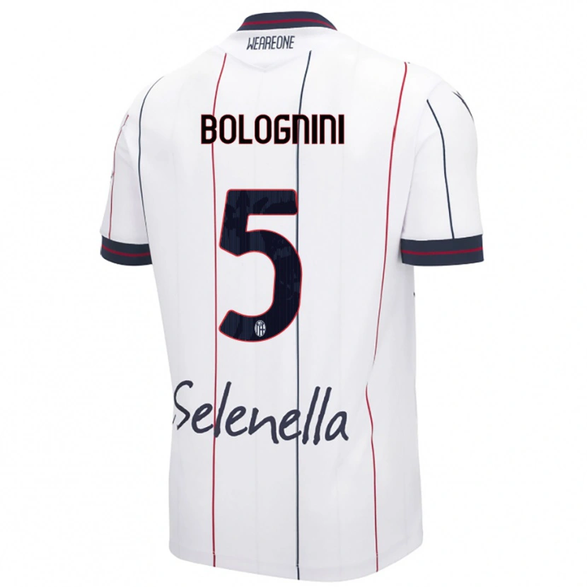 Danxen Men Andrea Bolognini #5 White Royal Blue Away Jersey 2025/26 T-Shirt