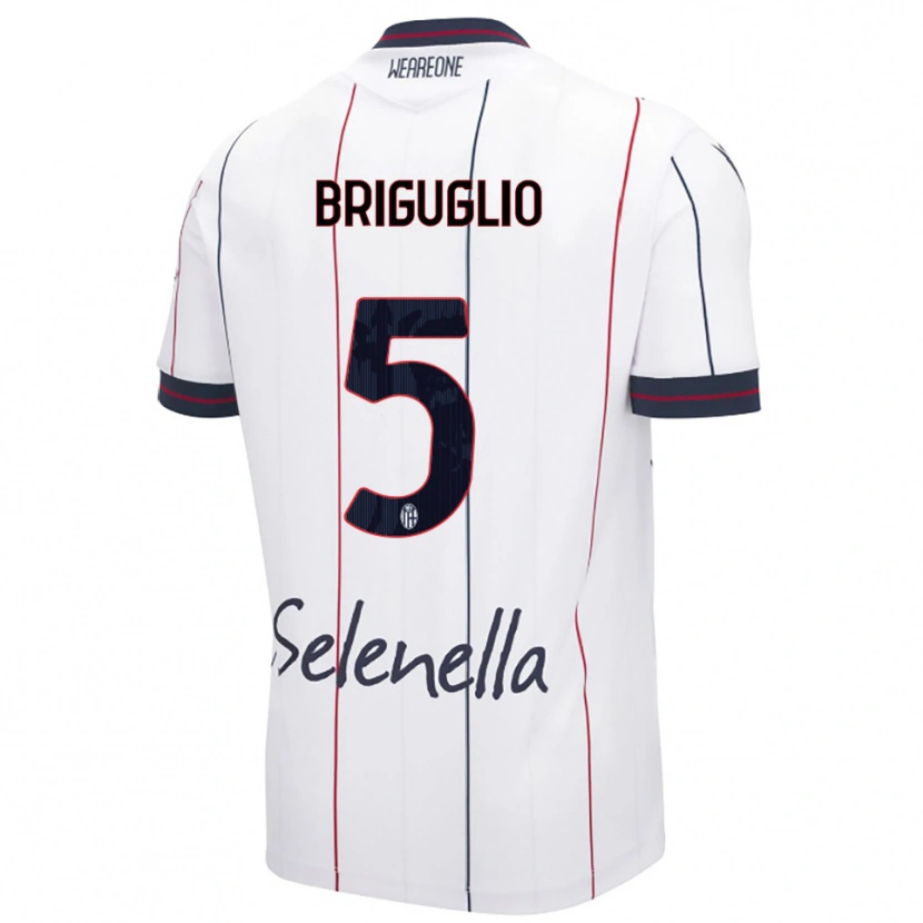 Danxen Men Christian Briguglio #5 White Royal Blue Away Jersey 2025/26 T-Shirt