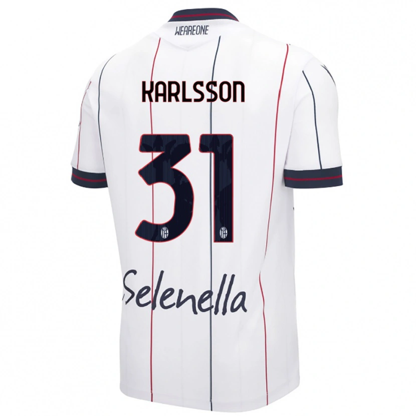Danxen Men Kazper Karlsson #31 White Royal Blue Away Jersey 2025/26 T-Shirt