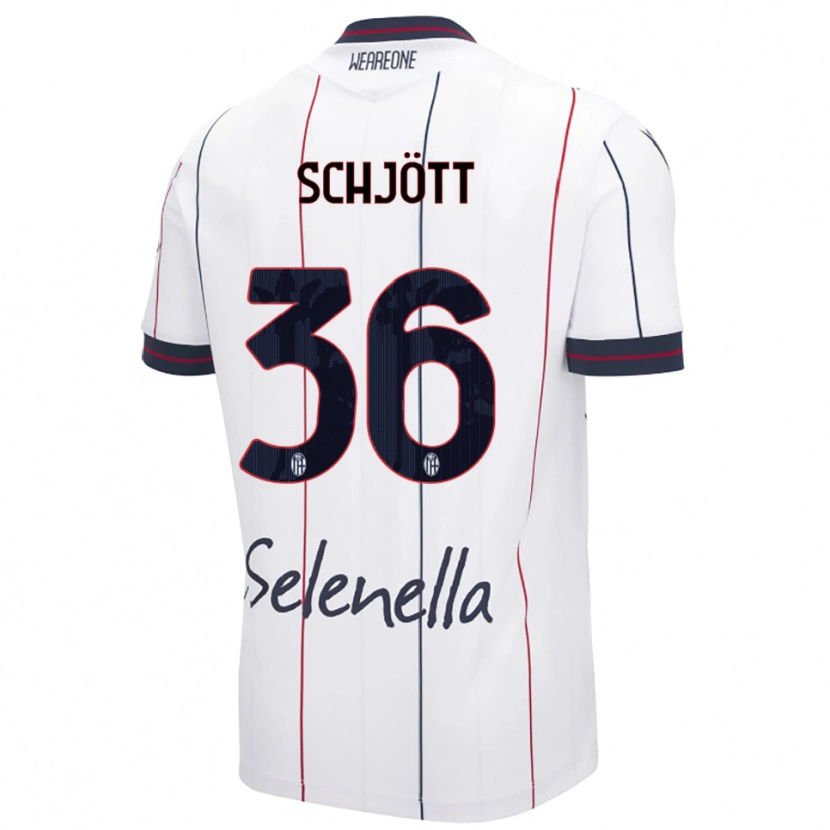 Danxen Men Gustav Schjött #36 White Royal Blue Away Jersey 2025/26 T-Shirt