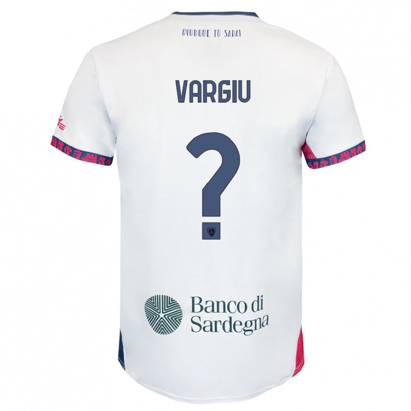 Danxen Men Alessio Vargiu #0 White Navy Red Away Jersey 2025/26 T-Shirt