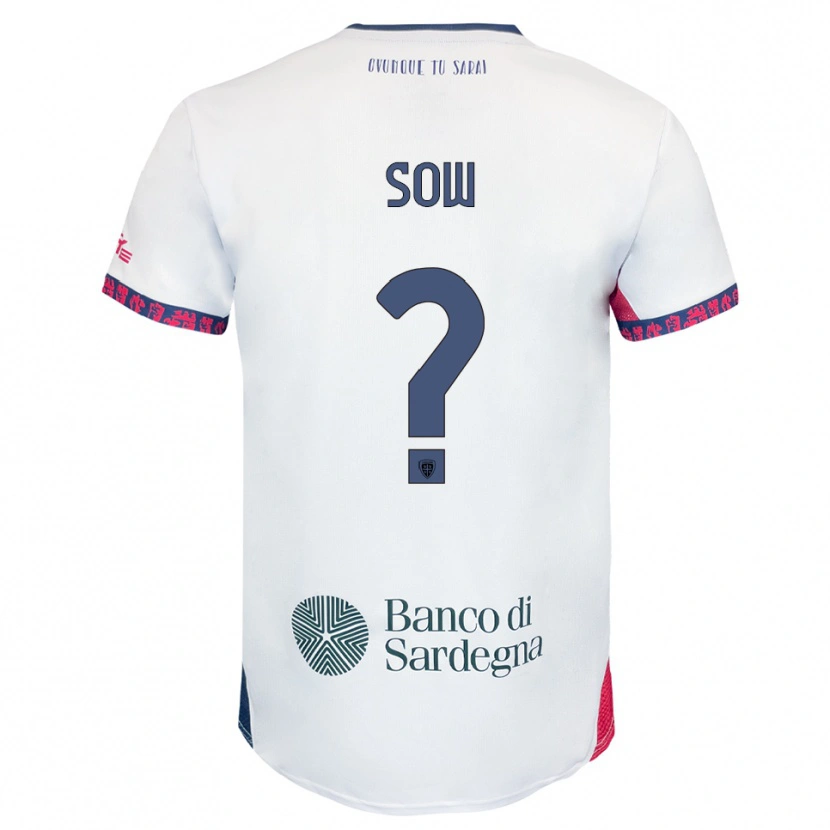 Danxen Men Mohamed Sow #0 White Navy Red Away Jersey 2025/26 T-Shirt